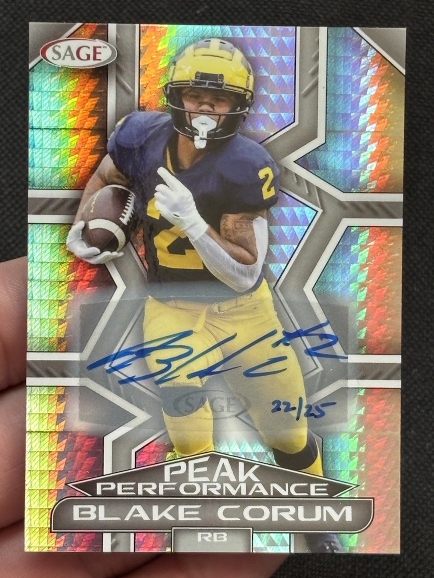 Blake Corum Sage Peak Performance Autographs #PKABC Base