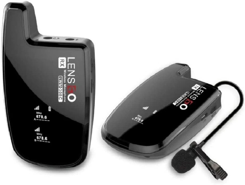 Wireless Lavalier Microphone System, LENSGO LWM-308C 30-Channel UHF Professional