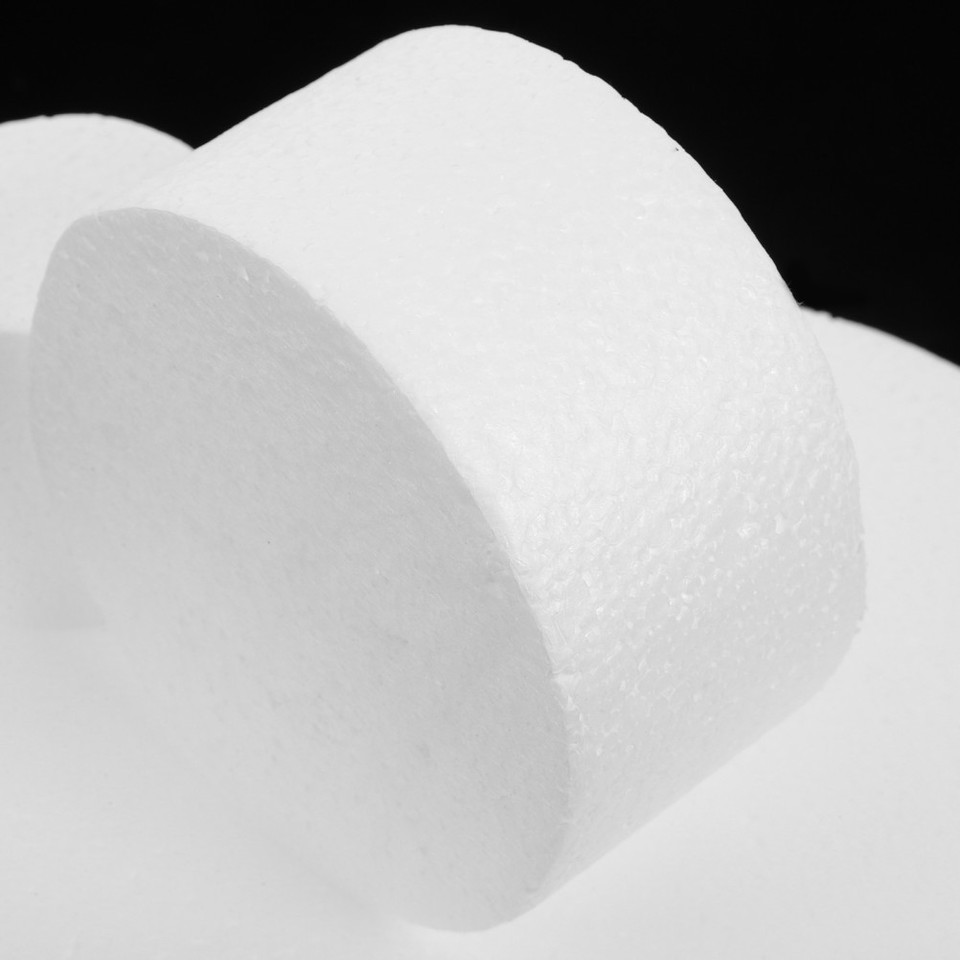 3Pcs Round Foam Cake Dummy White for Fondant Icing Cake Decorating ...