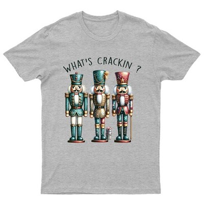 Whats Crackin Nussknacker Weihnachten T-Shirt Unisex Geschenk Retro lustig Damen -c