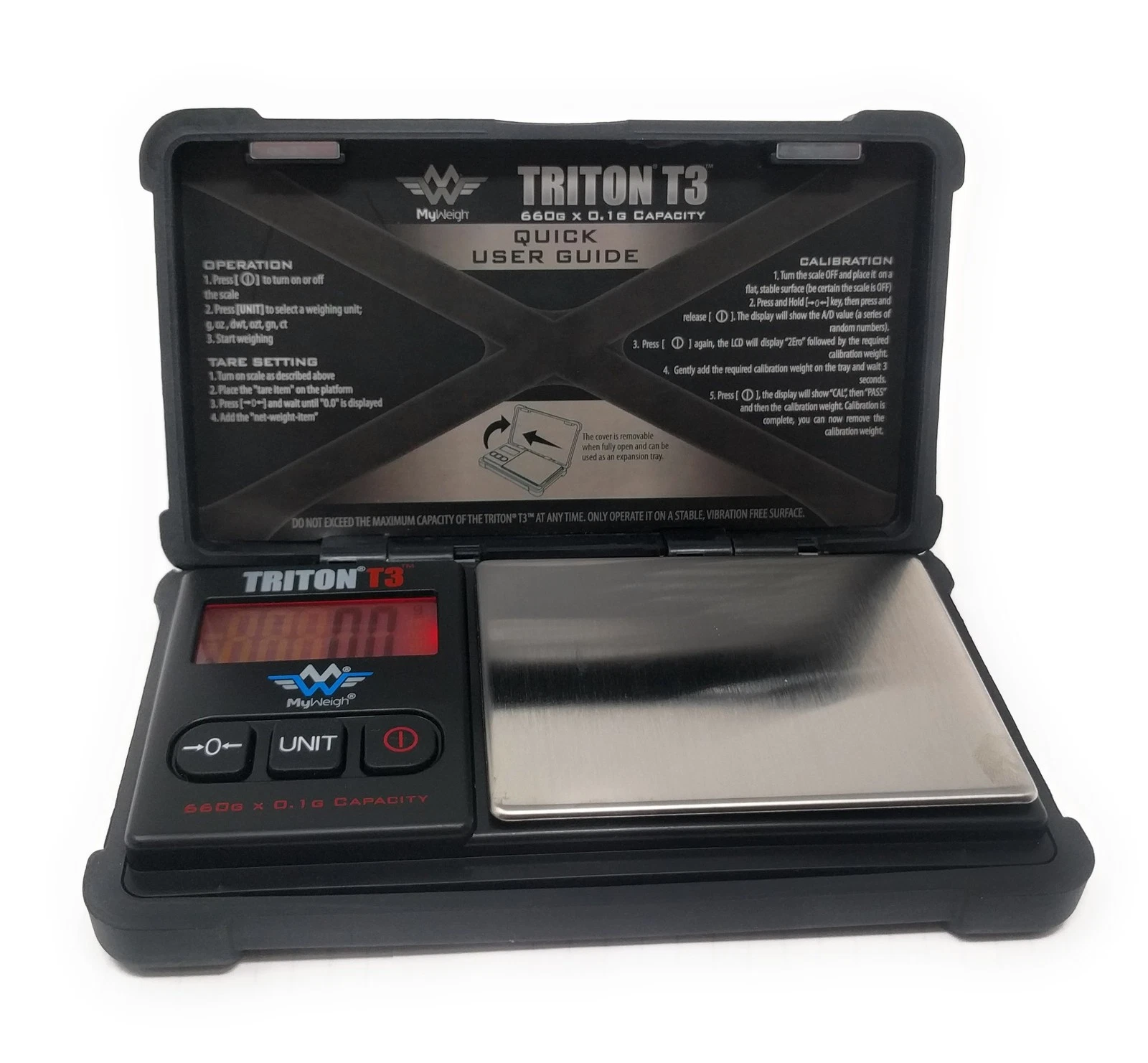 My Weigh Triton T3 660g x 0.1g Digital Scale w/Durable Rubber One-Size, black
