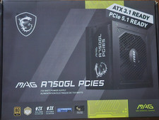 MSI MAG A750GL PCIE5 750 Watt 80 Plus Gold AT...