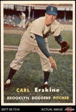 1957 Topps #252 Carl Erskine Dodgers 7.5 - NM+