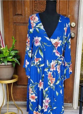 Womens Dress Studio B  by Bobeau Size 1x Floral Spring Summer Easter
