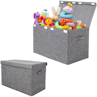 Spielzeugkiste Aufbewahrungsbox Faltbar Deckel Griff Kinderzimmer Baby