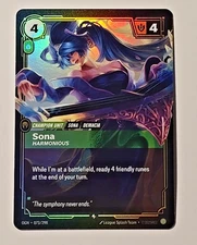 League of Legends Riftbound Origins Sona Harmonious Rare 073/298