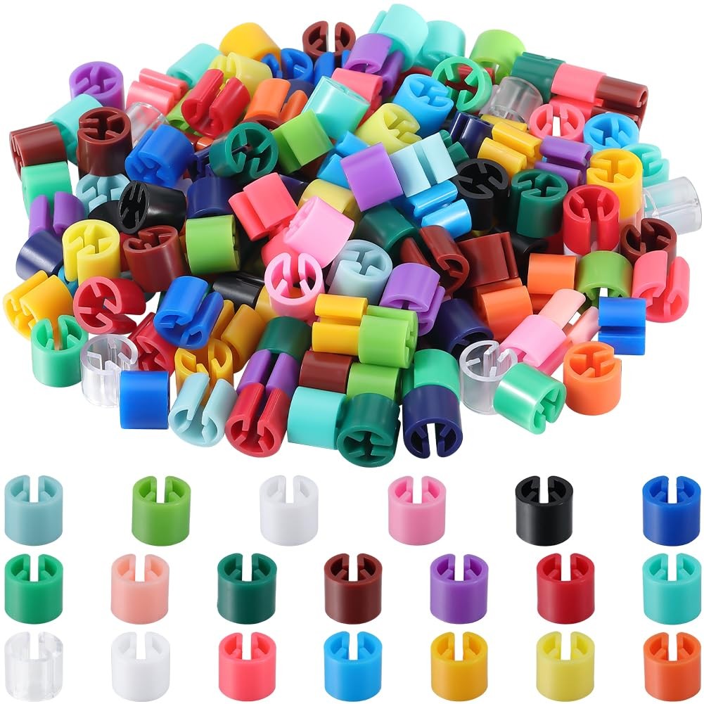Bagues de Cintre Vierges Robustes Lot de 320 Pièces en 20 Couleurs Triées