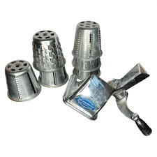 Vintage King Kutter Food Processor Hand Crank Shredder 6 Cones Replacement Parts