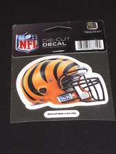 Brand New Official NFL 3" x 3.5 Die-Cut Helmet Decal Cincinnati Bengals WinCraft