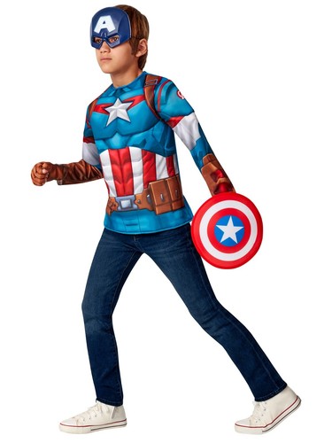 Rubies 40332 - Captain Ameri Kostüm Set, 3 tlg. Marvel Avengers - ca. 7-10 Jahre - Bild 3 von 4