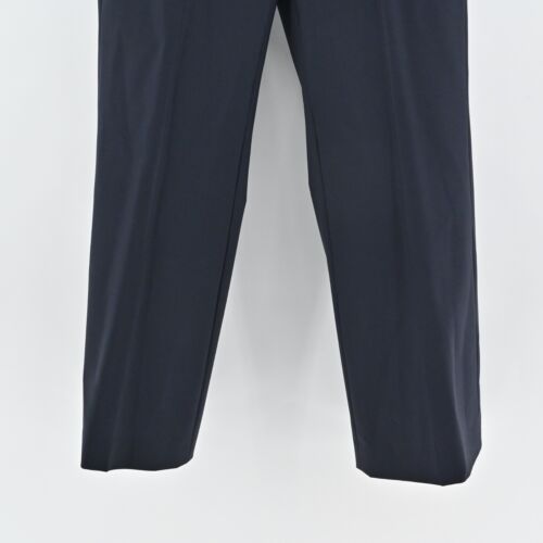 ELIE TAHARI Pants Womens Sz 6 Navy Blue Wool Blend Low Rise Straight Leg Trouser - Picture 3 of 11