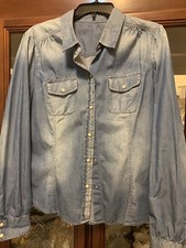 Ladies  Denim Shirt Sz L