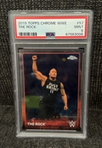2015 Topps Chrome WWE #57 The Rock PSA 9