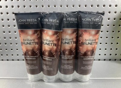 John Frieda Brilliant Brunette Colour Protecting Moisturising Shampoo 250ml x4
