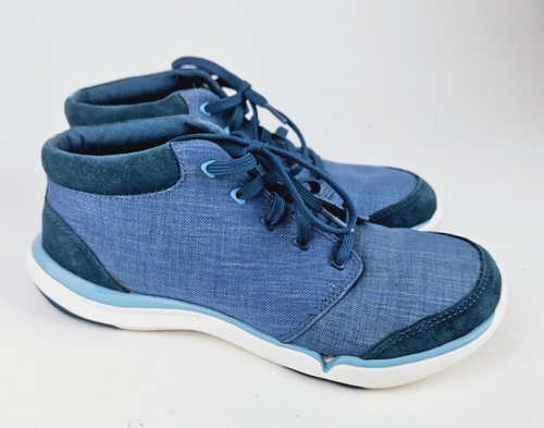 Teva Shoes Womens Size 6.5 Blue Canvas Wander Chukka Lace Up Comfort Sneaker - Picture 2 of 13