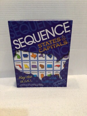 Sequence States and Capitals Board Game READ
