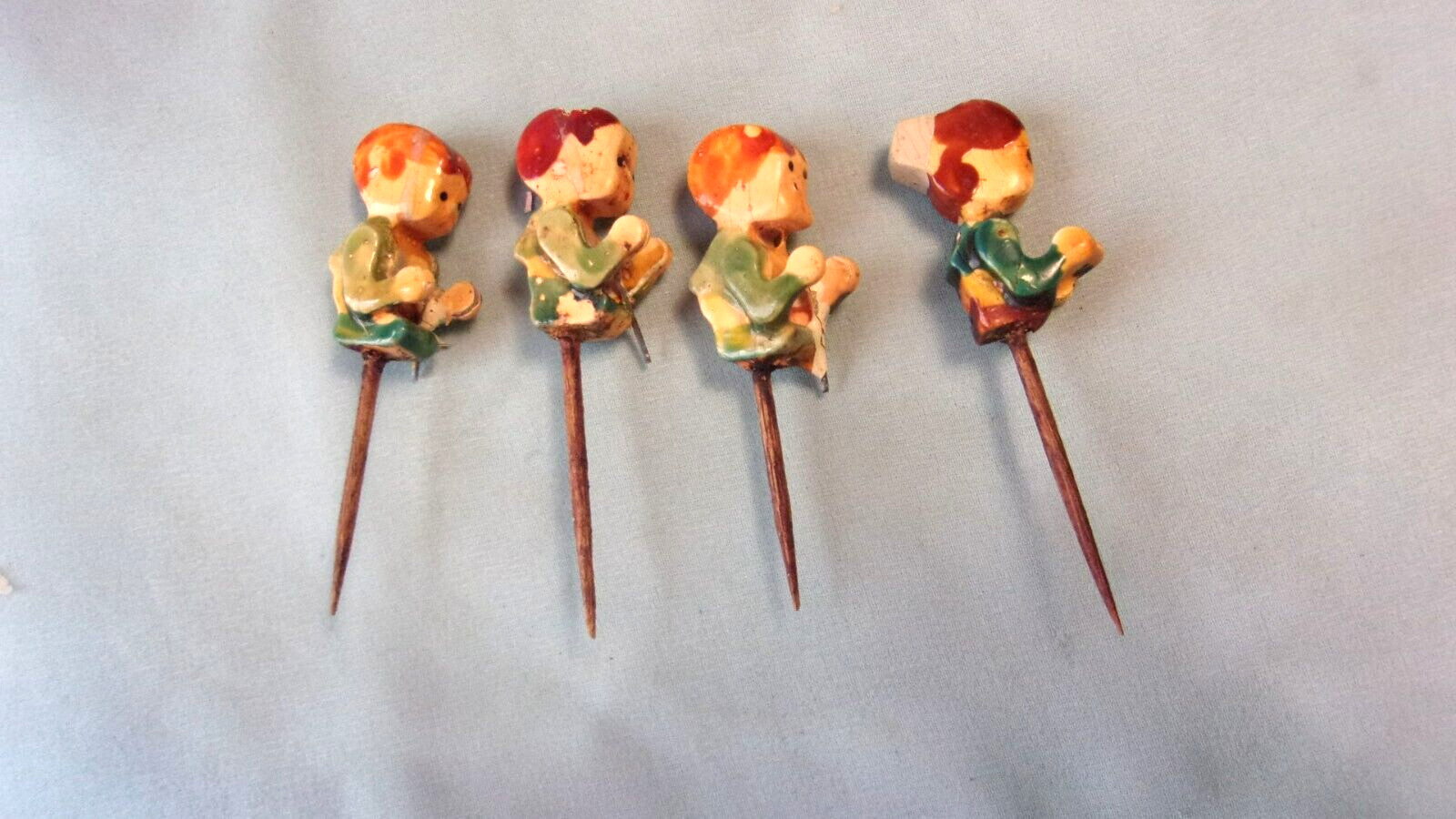 13 Vintage Wooden Birthday Cake Candle Holders