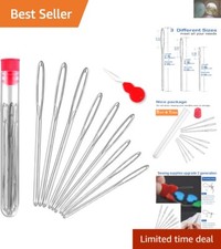 9 Piece Blunt Needles Set - Effortless Yarn Threading with Large Eye Design
