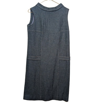 70s BeeLine Fashion Inc sleeveless size 12 dress blue 