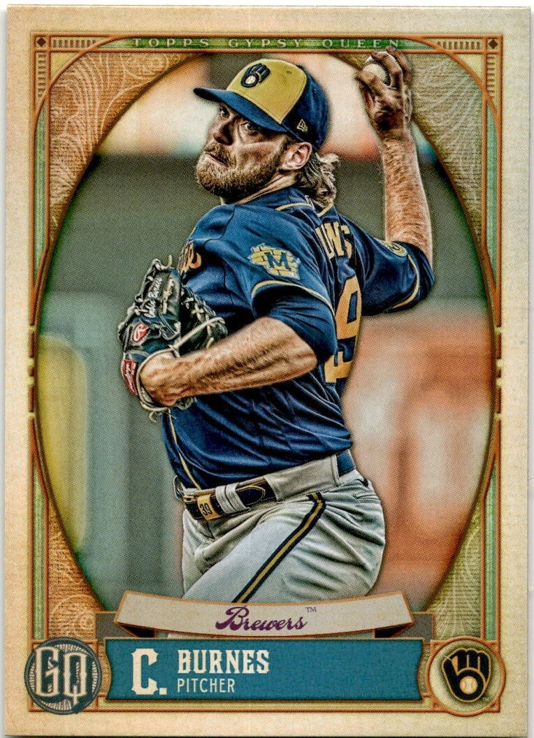2021 Topps Gypsy Queen - Corbin Burnes #45 Team Script Font Swap for ...