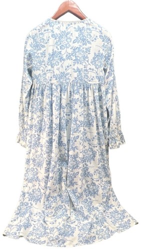 Gillian Omalley M Floral Long Sleeve Button Long Gown/Robe Woven - Picture 2 of 10