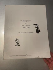  in Memory of P L Travers Disney Test art Print Proof for Magazine Newspaper