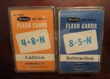 Vintage Whitman Subtraction  Addition Flash Cards 1962 4570:39  4571:39 Crafts