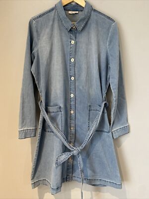 Style & Co Button Front Tie Waist Denim Dress Size XL Knee Length Pockets  Modest | eBay
