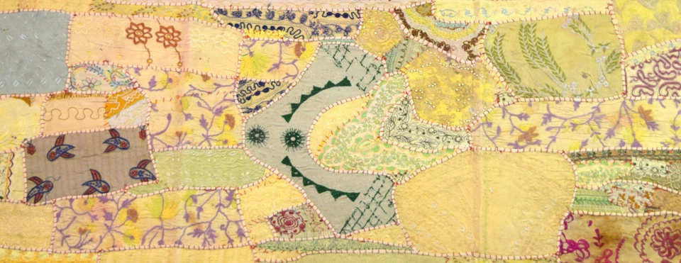 Handmade Único Banjara Estilo Patchwork Pared Colgante Tela Decoración. i17-191 - Imagen 3 de 4