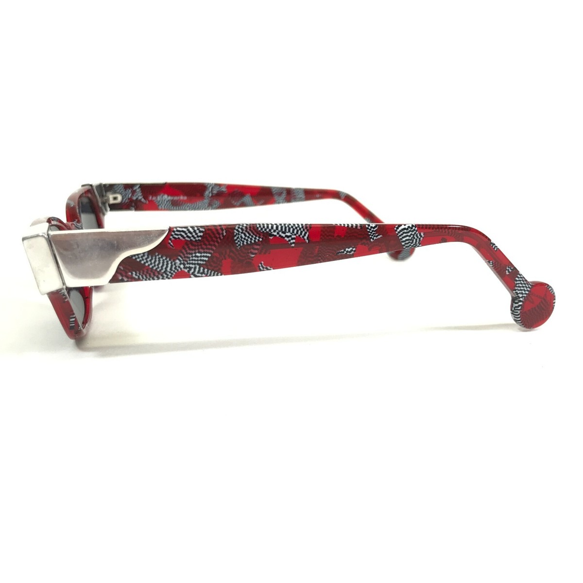 Vintage la Eyeworks Sunglasses RIO 760 500 Clear Red Silver  display picture 2