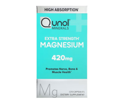 Qunol, Magnesium, Extra Strength, Magnesium, extra stark, 420 mg, 120 Kapseln