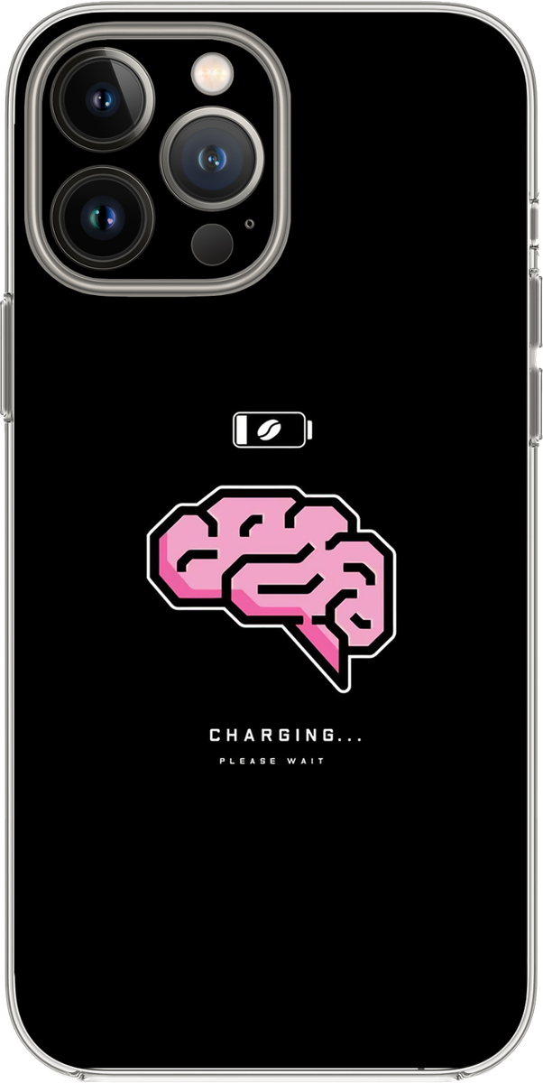 Charging Brain Please Wait Energy Funny Cover Silicone