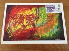 CARTE POSTALE CEF 1er JOUR FRANCE JEAN-PAUL SARTRE 1985, bon état