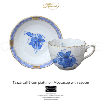 Herend - Apponyi Blue - Coffee Mug with Saucer - Dealer