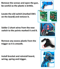 SEGA Saturn Official Light Gun / Virtua Gun Micro Switch Trigger Kit