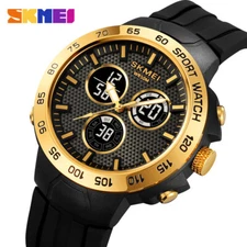 SKMEI Men Boys Fashion Silicone Band Alarm LED Digital Sport Quartz Wristwatches