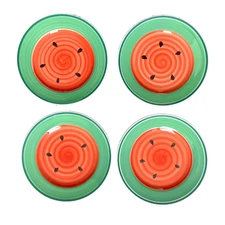 Summer Watermelon Round 8” Plate Salad App La Primula Italy Fruit Motif MCM