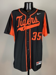 black and orange baseball jersey