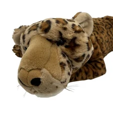 E&J Classic Leopard Spotted Cat Laying Stuffed Animal Jungle  Large Realistic