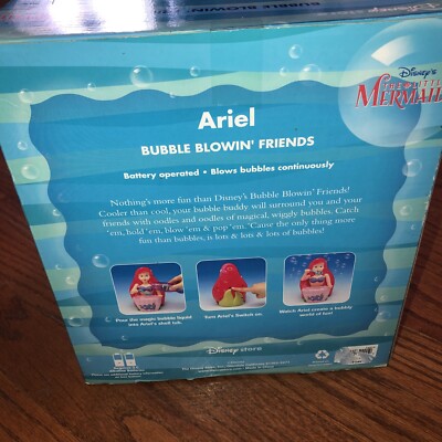 Disney The Little Mermaid ARIEL Bubble Blower Machine In Box W