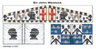 28mm Medieval Wars of the Roses Flags Sir John Wenlock Yorkist & Lancastrian