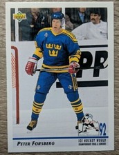 1992 93 PETER FORSBERG TEAM SWEDEN FLYERS NORDIQUES AVALANCHE UPPER DECK