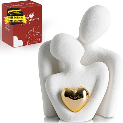 Bedroom Decor for Couples, Knick Knacks Tv Stand Decor, Porcelain Gift Couple St