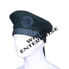 Irish Caubeen Green Wool HatsCaps Berets Balmorals Military Army Headwear Caps