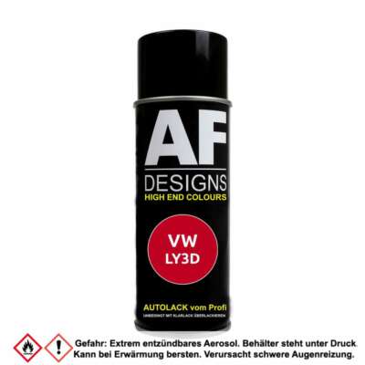 FÜR VW / Volkswagen Tornadorot LY3D Spraydose Autolack Sprühdose Basislack