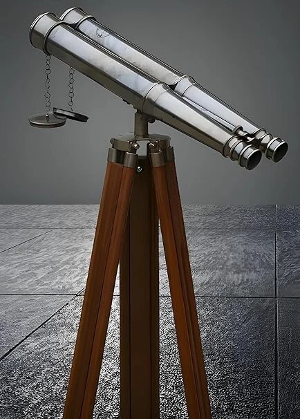 62" Floor Standing Admirals Magnifying Antique Binoculars, Fully Functional - Image 4 of 4
