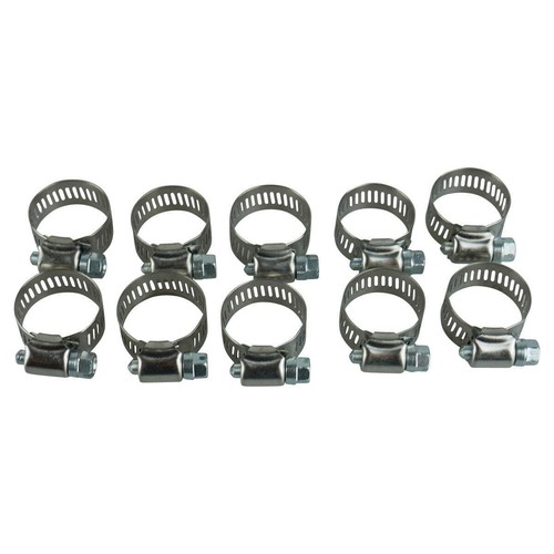 Amgauge Full Stainless Steel Hose Clamps (12-27mm) 1/2"-1.1/16" 10 Pack - Picture 4 of 4