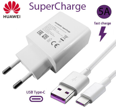 Original Schnell-Ladegerät für Huawei SUPER-CHARGE Ladekabel fast-charger USB-C