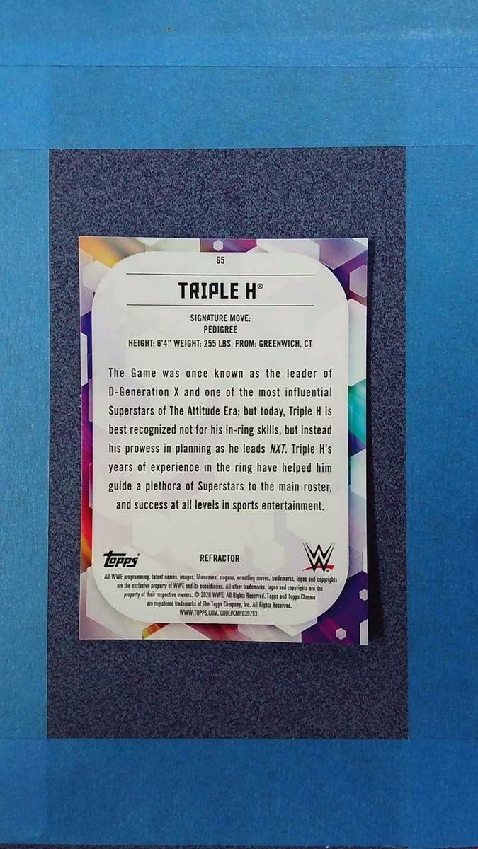 2020 Topps Chrome TRIPLE H #65 Refractor WWE ~JY12A | eBay