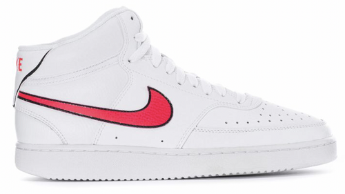 nike court vision mid white and red